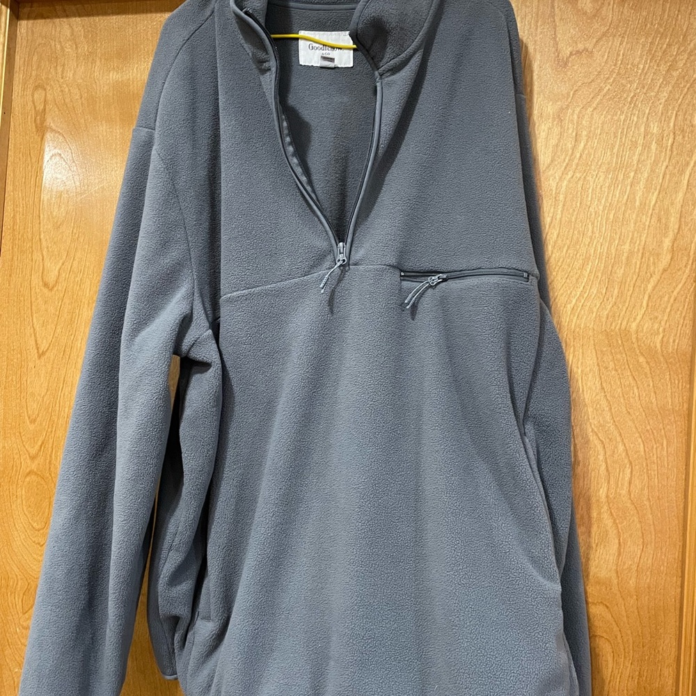 Goodfellow & Co Gray Fleece Sweater Quarter-Zip Men’s Size XXL